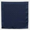 Hermes Hermès Navy Blue Faconnee Grand H Silk Pocket Square For Women