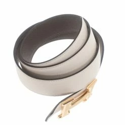 Hermes White H Buckle Reversible Belt 95CM For Women -Deals Hermes Store luxury women hermes new accessories p6519 003