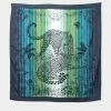Hermes Navy Blue Jungle Love Rainbow Silk Square Scarf For Women