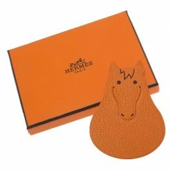 Hermes Orange Leather Pikabook Horse Bookmark For Women -Deals Hermes Store luxury women hermes new accessories p66816 007