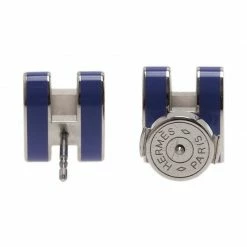 Hermes Pop H Blue Lacquer Earrings For Women -Deals Hermes Store luxury women hermes new accessories p6689 0005