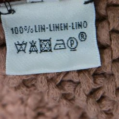 Hermes Cinnamon Brown Chunky Open Knit Linen Batwing Sleeve Sweater L For Women -Deals Hermes Store luxury women hermes new clothes p168266 004