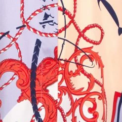 Hermes Multicolor Les Cléfs Printed Silk Blouse M For Women -Deals Hermes Store luxury women hermes new clothes p271397 007