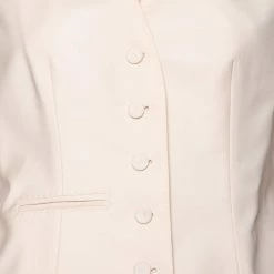 Hermes Light Beige Wool Waistcoat M For Women -Deals Hermes Store luxury women hermes new clothes p508383 003