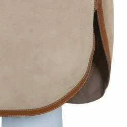 Hermes Beige Suede Leather Piping Detail Sleeveless Dress S For Women -Deals Hermes Store luxury women hermes new clothes p57086 006