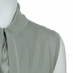 Hermes Grey Printed Cotton Sleeveless Cardigan Dress S For Women -Deals Hermes Store luxury women hermes new clothes p57186 004