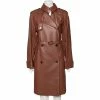 Hermes Hermès Brown Lambskin Leather Double Breasted Belted Coat M For Women -Deals Hermes Store luxury women hermes new clothes p578801 001