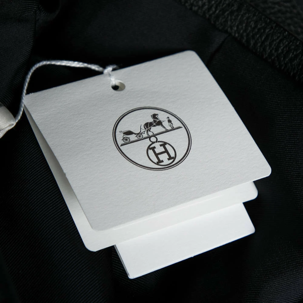 Hermes Black Leather Zip Front Biker Jacket M For Women 10 Hermes Black Leather Zip Front Biker Jacket M For Women - Image 8