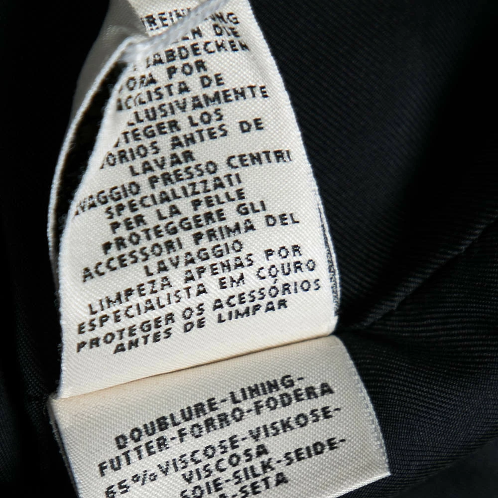 Hermes Black Leather Zip Front Biker Jacket M For Women 9 Hermes Black Leather Zip Front Biker Jacket M For Women - Image 7