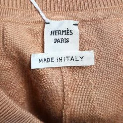 Hermes Beige Torsades Cliquetis Unies Cashmere Jacquard Knit Bootcut Pants M For Women -Deals Hermes Store luxury women hermes new clothes p618875 001