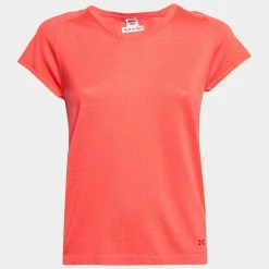 Hermes Coral Pink Silk Knit Short Sleeve Sweater M For Women