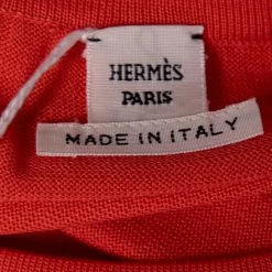 Hermes Coral Pink Silk Knit Short Sleeve Sweater M For Women 14 Hermes Coral Pink Silk Knit Short Sleeve Sweater M For Women -Deals Hermes Store luxury women hermes new clothes p646155 007