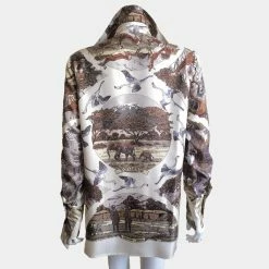 Hermes Multicolor Silk Shirt 40 FR For Women -Deals Hermes Store luxury women hermes new clothes p663932 006