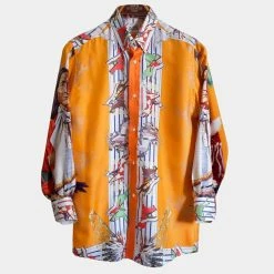Hermes Multicolor Camicia In Seta Shirt Size Tg.40 ( Collar ) For Men