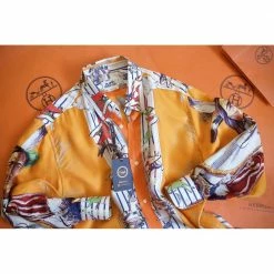 Hermes Multicolor Camicia In Seta Shirt Size Tg.40 ( Collar ) For Men -Deals Hermes Store luxury women hermes new clothes p667751 004