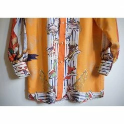 Hermes Multicolor Camicia In Seta Shirt Size Tg.40 ( Collar ) For Men -Deals Hermes Store luxury women hermes new clothes p667751 008