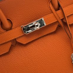Hermes Orange Togo Leather Palladium Hardware Birkin 35 Bag For Women 20 Hermes Orange Togo Leather Palladium Hardware Birkin 35 Bag For Women -Deals Hermes Store luxury women hermes new handbags p106429 005