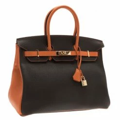 Hermes Bi-Color Togo Leather Made To Order Birkin 35 For Women -Deals Hermes Store luxury women hermes new handbags p10962 003