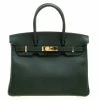 Hermes Dark Green Epsom Leather Gold Hardware Birkin 30 Bag For Women