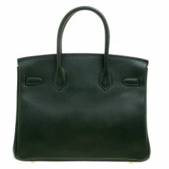 Hermes Dark Green Epsom Leather Gold Hardware Birkin 30 Bag For Women -Deals Hermes Store luxury women hermes new handbags p118571 004