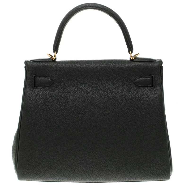 Hermes Black Togo Leather Gold Hardware Kelly Retourne 28 Bag For Women 6 Hermes Black Togo Leather Gold Hardware Kelly Retourne 28 Bag For Women - Image 4