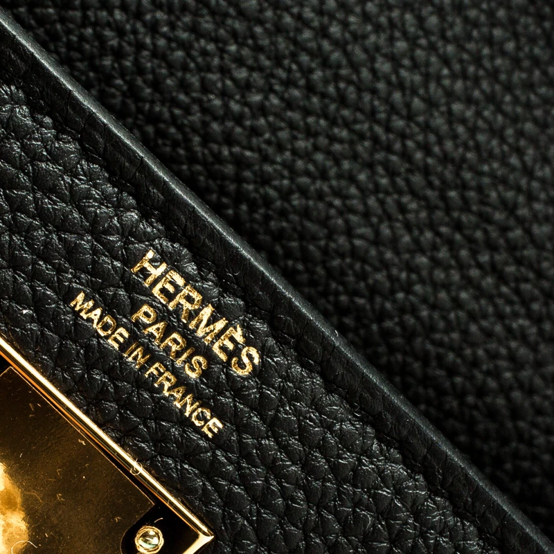 Hermes Black Togo Leather Gold Hardware Kelly Retourne 28 Bag For Women 11 Hermes Black Togo Leather Gold Hardware Kelly Retourne 28 Bag For Women - Image 9