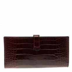 Hermes Burgundy Bordeaux Alligator Bearn Gusset Wallet For Women 16 Hermes Burgundy Bordeaux Alligator Bearn Gusset Wallet For Women -Deals Hermes Store luxury women hermes new handbags p121088 004