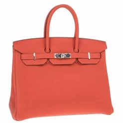 Hermes Geranium Birkin Bag 35 For Women -Deals Hermes Store luxury women hermes new handbags p14904 003