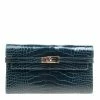 Hermes Royal Blue Alligator Long Kelly Wallet For Women 1 Hermes Royal Blue Alligator Long Kelly Wallet For Women -Deals Hermes Store luxury women hermes new handbags p158479 0001