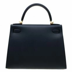 Hermes Blue Marine Epsom Leather With Rose Pourpre Leather Lining Brushed Gold Hardware Kelly Sellier 28 Bag For Women -Deals Hermes Store luxury women hermes new handbags p183808 007