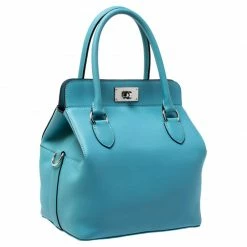 Hermes Aqua Swift Leather Palladium Hardware Toolbox 20 Satchel For Women -Deals Hermes Store luxury women hermes new handbags p241270 001