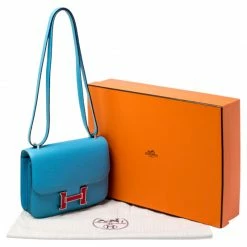 Hermes Lagon Leather Mini Palladium Hardware Constance Bag For Women -Deals Hermes Store luxury women hermes new handbags p242018 001