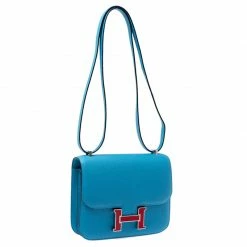 Hermes Lagon Leather Mini Palladium Hardware Constance Bag For Women -Deals Hermes Store luxury women hermes new handbags p242018 005
