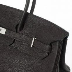 Hermes Birkin 40cm Togo Leather Darkbrown Handbag With Silver Hardware For Women -Deals Hermes Store luxury women hermes new handbags p25446 010