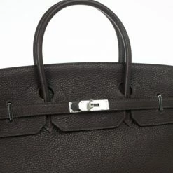 Hermes Birkin 40cm Togo Leather Darkbrown Handbag With Silver Hardware For Women -Deals Hermes Store luxury women hermes new handbags p25446 014