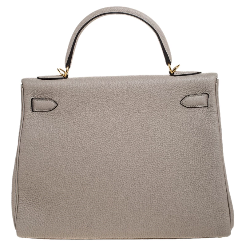 Hermes Gris Asphalt Togo Leather Gold Hardware Kelly Retourne 32 Bag For Women 6 Hermes Gris Asphalt Togo Leather Gold Hardware Kelly Retourne 32 Bag For Women - Image 4