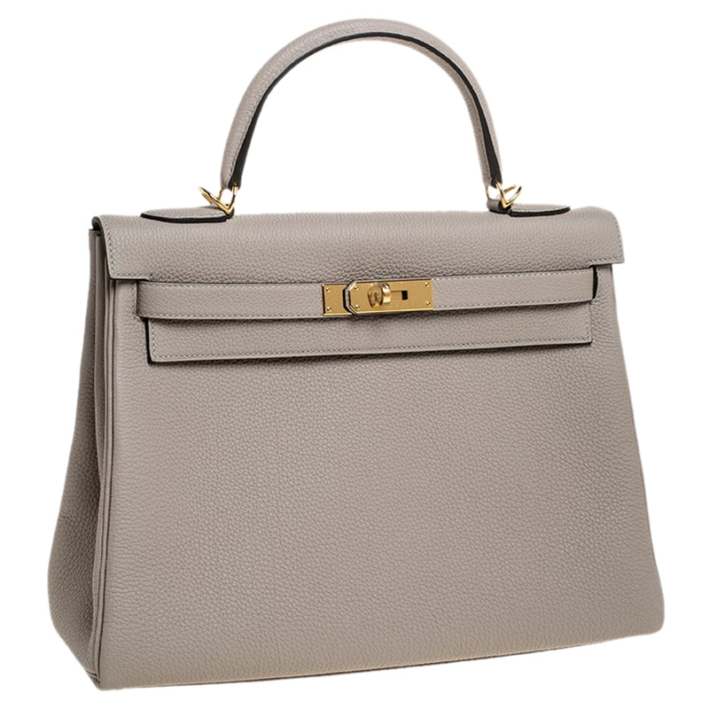 Hermes Gris Asphalt Togo Leather Gold Hardware Kelly Retourne 32 Bag For Women 5 Hermes Gris Asphalt Togo Leather Gold Hardware Kelly Retourne 32 Bag For Women - Image 3