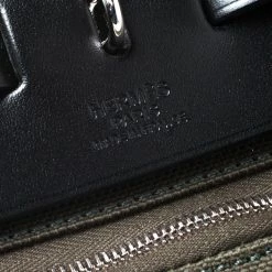 Hermes Khaki Green/Black Leather And Canvas Herbag Zip 39 Bag For Women -Deals Hermes Store luxury women hermes new handbags p260764 007
