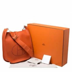 Hermes Orange Epsom Leather Evelyne III GM Bag For Women 23 Hermes Orange Epsom Leather Evelyne III GM Bag For Women -Deals Hermes Store luxury women hermes new handbags p264432 001