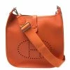 Hermes Orange Epsom Leather Evelyne III GM Bag For Women -Deals Hermes Store luxury women hermes new handbags p264432 009
