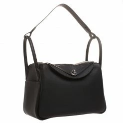 Hermes Black Taurillon Clemence Leather Lindy 30 Bag For Women 15 Hermes Black Taurillon Clemence Leather Lindy 30 Bag For Women -Deals Hermes Store luxury women hermes new handbags p268950 003