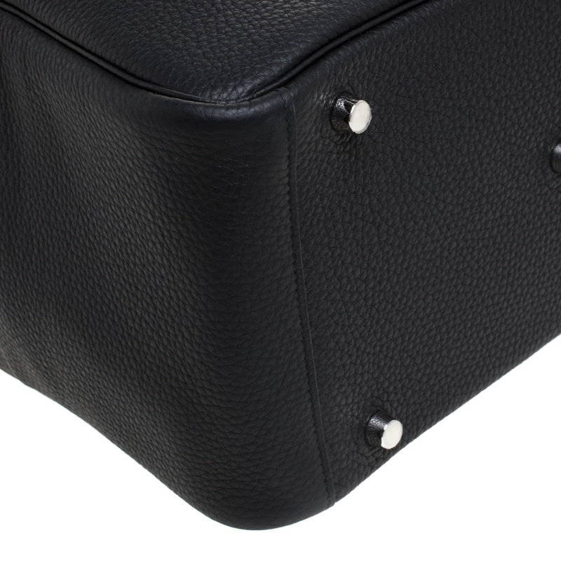 Hermes Black Taurillon Clemence Leather Lindy 30 Bag For Women 12 Hermes Black Taurillon Clemence Leather Lindy 30 Bag For Women - Image 10