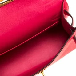 Hermes Red Vermillion Epsom Leather Gold Hardware Mini II Kelly Bag For Women -Deals Hermes Store luxury women hermes new handbags p275614 002