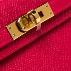 Hermes Red Vermillion Epsom Leather Gold Hardware Mini II Kelly Bag For Women -Deals Hermes Store luxury women hermes new handbags p275614 010