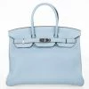 Hermes Blue Lin Clemence Leather Birkin 35 CM For Women 2 Hermes Blue Lin Clemence Leather Birkin 35 CM For Women -Deals Hermes Store luxury women hermes new handbags p28879 001