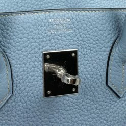 Hermes Blue Lin Clemence Leather Birkin 35 CM For Women -Deals Hermes Store luxury women hermes new handbags p28879 006