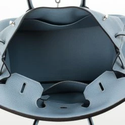 Hermes Blue Lin Clemence Leather Birkin 35 CM For Women -Deals Hermes Store luxury women hermes new handbags p28879 014