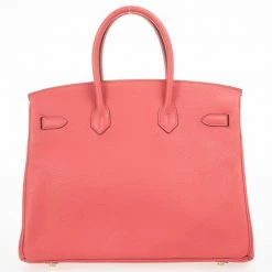 Hermes Rose Jaipur Clemence Birkin Bag 35 CM For Women -Deals Hermes Store luxury women hermes new handbags p29362 004