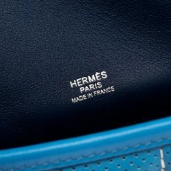 Hermes Blue Brighton Swift Leather Palladium Hardware Mini Berline Bag For Women -Deals Hermes Store luxury women hermes new handbags p303391 009