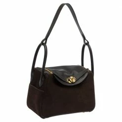 Hermes Hermès Cacao Grizzly And Swift Leather Gold Hardware Lindy 26 Bag For Women -Deals Hermes Store luxury women hermes new handbags p314661 004